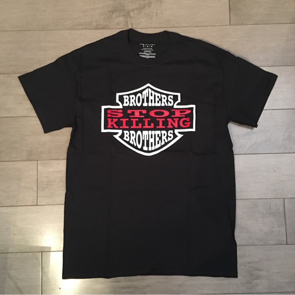 Custom Harley-Davidson “BROTHERS STOP KILLING BROTHERS” 1 of 1  size medium